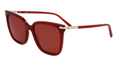 Ferragamo Red Square Ladies Sunglasses Sf2037s 616 56