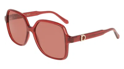 Ferragamo Red Square Ladies Sunglasses Sf2069se 616 57