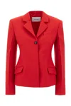 Ferragamo Wool Double Natte One-button Blazer Jacket In 005