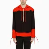Ferragamo Red & Purple Drawstring Hoodie In Red
