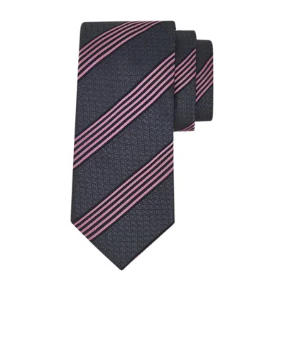 Ferragamo Regimental Gancini Silk Jacquard Tie In Multi