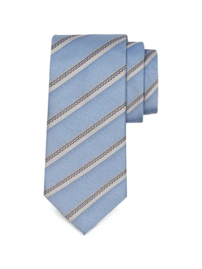 Ferragamo Regimental Jacquard Silk Tie In Multi