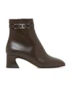 Ferragamo Woman Ankle Boots Brown Size 9.5 Calfskin In Brown