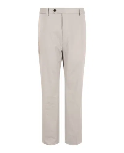 Ferragamo Mid-rise Regular-fit Chino Pants With Functional Pockets In White