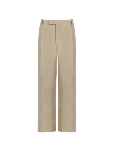 Ferragamo Relaxed Tailored Trousers In Neutral