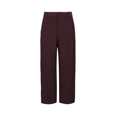 Pre-owned Ferragamo Relaxed Tailored Trousers 'plum' | Purple | Men's Size 58