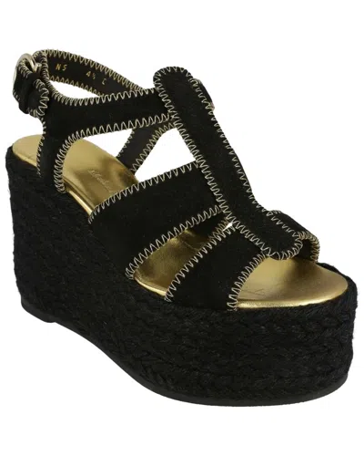 Ferragamo Renee Leather Wedge Espadrille In Multi