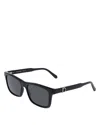 Ferragamo Renew Gancini Rectangular Sunglasses, 55mm In Black