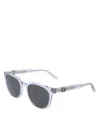 Ferragamo Renew Gancini Round Sunglasses, 53mm In Transparent Gray