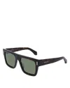 Ferragamo Renew Rivet Oversized Square Sunglasses, 53mm In Dark Tortoise