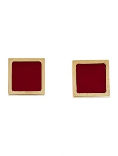 Pre-owned Ferragamo Resin Clip-on Earrings In Red