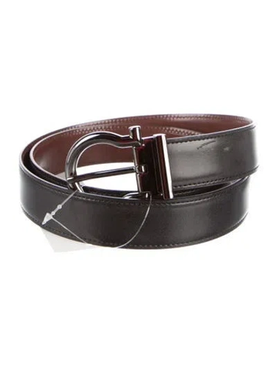 Pre-owned Ferragamo Reversable Skinny Belt In Multi