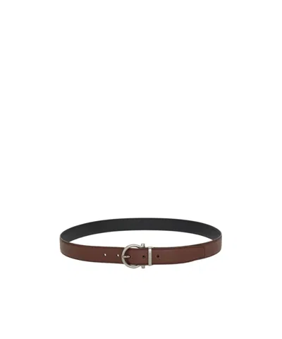 Ferragamo Reversible And Adjustable Belt In Multi