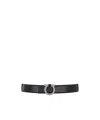 Ferragamo Reversible And Adjustable Belt In Black