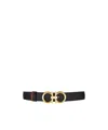 Ferragamo Reversible And Adjustable Belt With Hammered Gancini