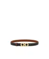 Ferragamo Reversible And Adjustable Belt With Shaped Gancini