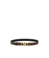 Ferragamo Reversible And Adjustable Gancini Belt In Brown