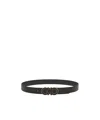 Ferragamo Reversible And Adjustable Double Gancini Belt In Black
