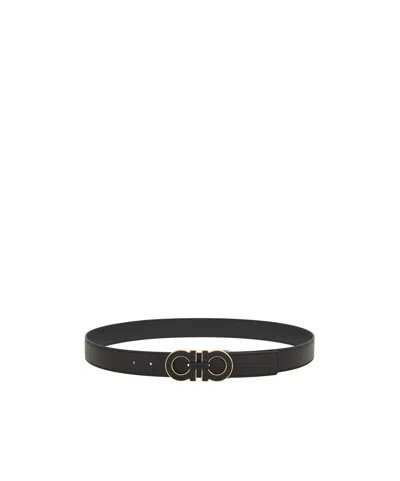 FERRAGAMO GANCINI LEATHER BELT