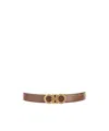 Ferragamo Reversible And Adjustable Gancini Belt In Brown