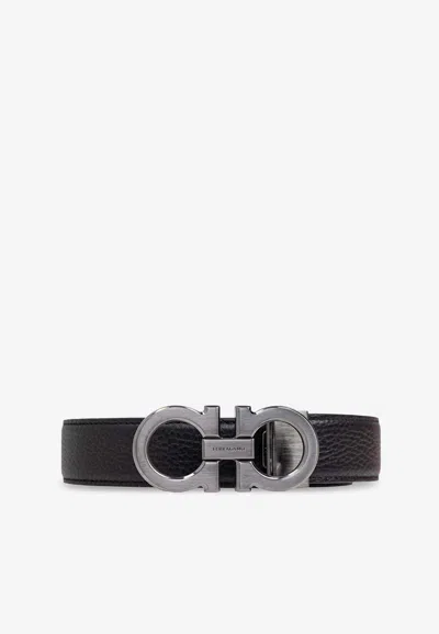 Ferragamo Reversible And Adjustable Gancini Belt In Multi