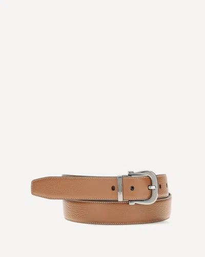 Ferragamo Reversible And Adjustable Gancini Belt In Brown