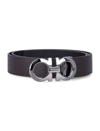 FERRAGAMO FERRAGAMO REVERSIBLE AND ADJUSTABLE GANCINI BELT