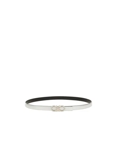 Ferragamo Reversible And Adjustable Gancini Belt In Multi
