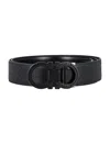 Ferragamo Reversible And Adjustable Gancini Belt In Nero