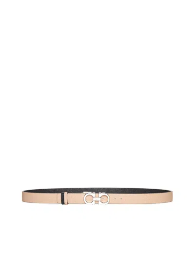 Ferragamo Reversible And Adjustable Gancini Belt In Red