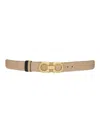 Ferragamo Reversible And Adjustable Gancini Belt In Pink