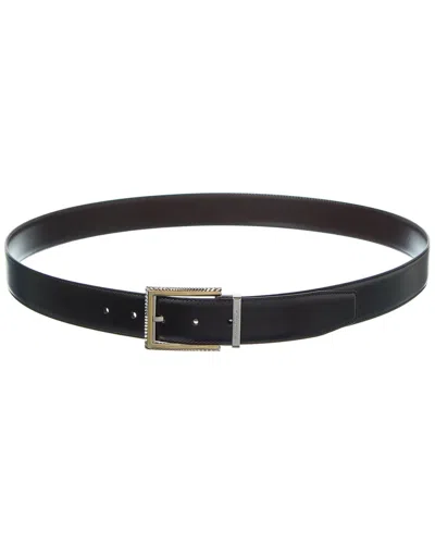 Ferragamo Reversible & Adjustable Leather Belt In Black