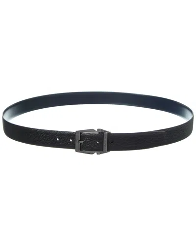 Ferragamo Reversible & Adjustable Leather Belt In Black