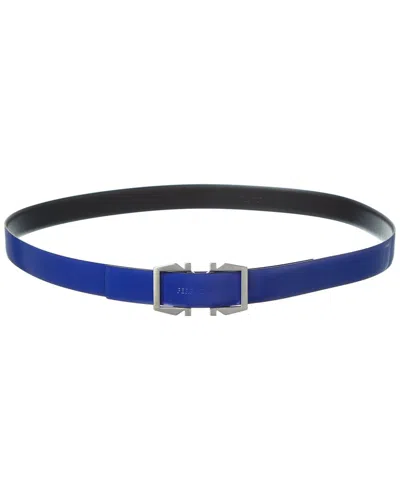Ferragamo Reversible & Adjustable Leather Belt In Black