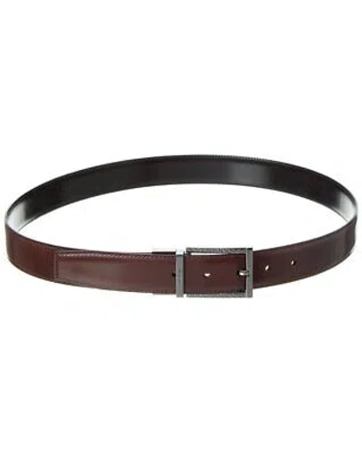Pre-owned Ferragamo Reversible & Adjustable Leather Belt Men's In Brown
