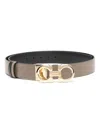 Ferragamo Reversible And Adjustable Nude Belt In Green