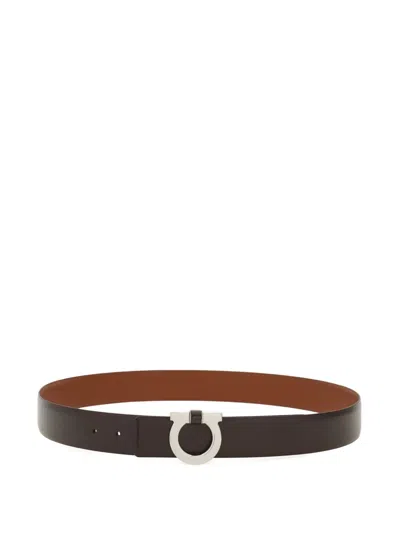 Ferragamo Reversible Belt In Brown