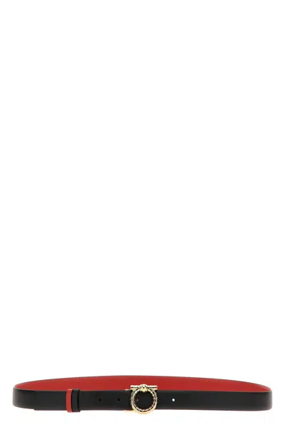 Ferragamo Black Reversible Belt