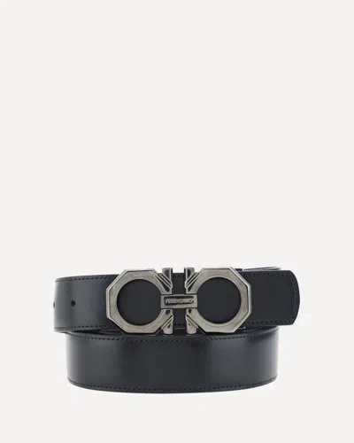 Ferragamo Reversible Belt In Black