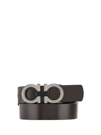Ferragamo Reversible Belt In Black