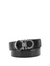 Ferragamo Men Reversible Belt In Black
