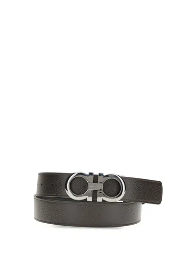 Ferragamo Reversible Belt In Black