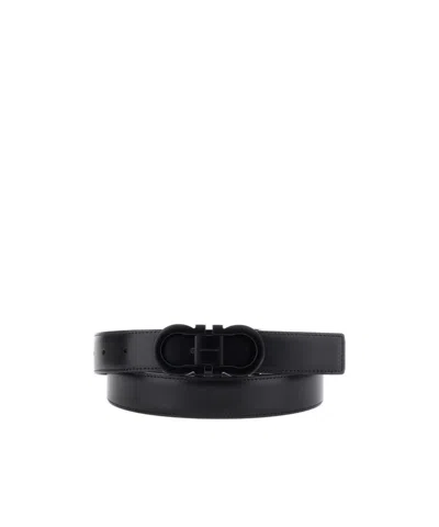 Ferragamo Reversible Belt In Black