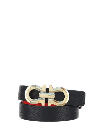Ferragamo Reversible Belt In Black