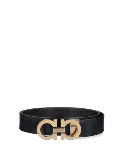 Ferragamo Reversible Belt In Black