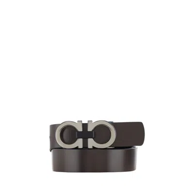Ferragamo Reversible Belt In Black