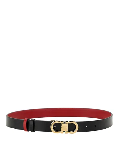 Ferragamo Reversible Belt In Black