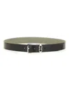 Ferragamo Reversible Leather Buckled Belt In Black