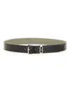 Ferragamo Reversible Leather Buckled Belt In Black