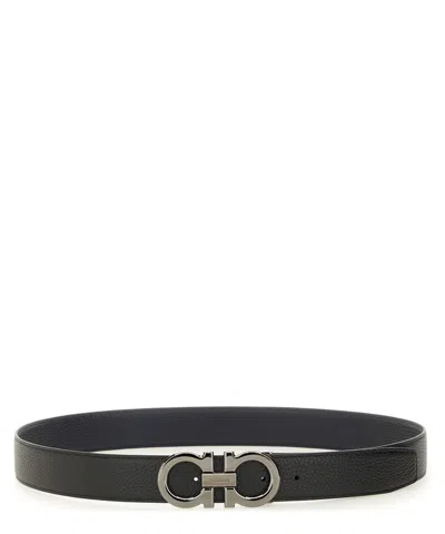 Ferragamo Reversible Belt In Black